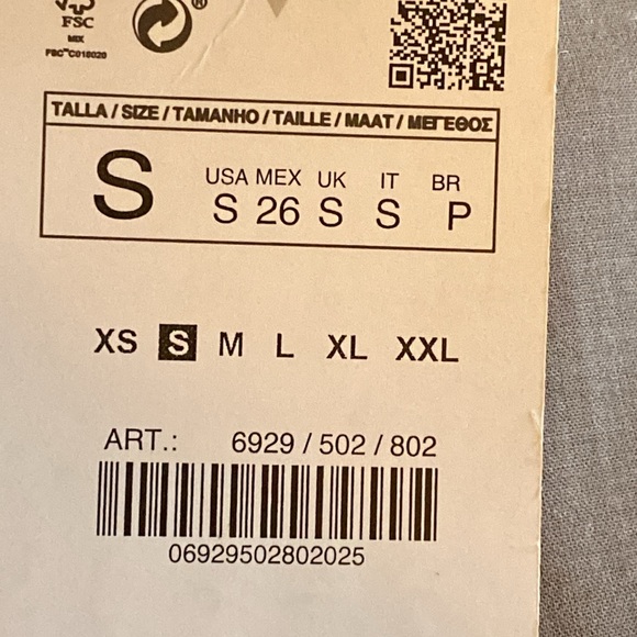 NWT. Zara Gray Viscose Blend Double Mid Rise Midi Skirt. Size S. - Picture 9 of 11